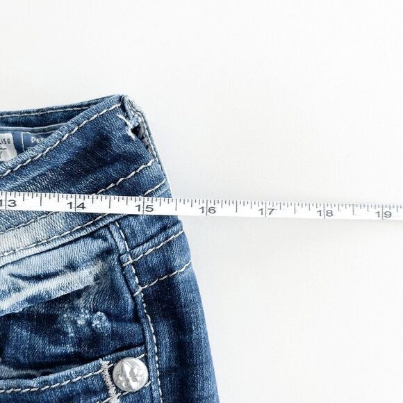 Miss Me Jeans Womens Sunrays-like Rhinestone Signature Rise Skinny Jeans 28 - Picture 9 of 12